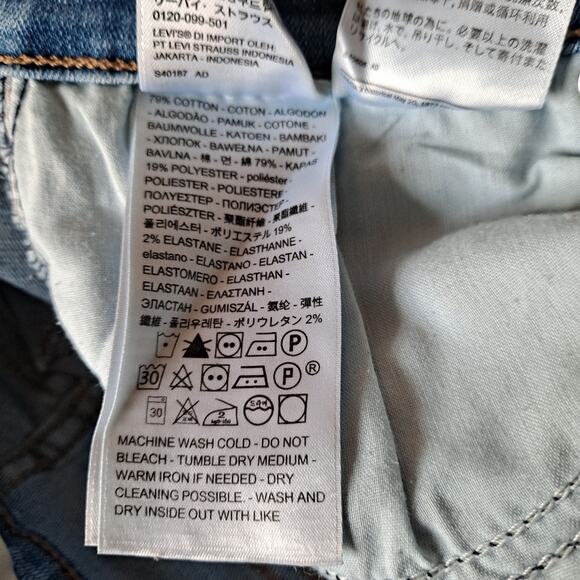 Levi's 711 Mid Wash Skinny Denim Jeans - Waist 29 - Picture 9 of 9